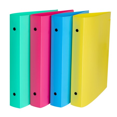 C-Line Products Mini Size 3Ring Poly Binder, 1 Inch Capacity Color May Vary Set of 24 Binders, 24PK 30710-DS